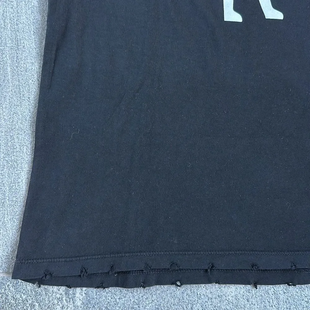NWOT Recycled Karma “LONE” Howling Wolf Graphic Tee in Black Short Cuff Sleeve S - Picture 6 of 15